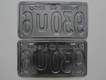 1950 YOM Clear Ontario License Plates
