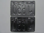 1950 YOM Clear Ontario License Plates