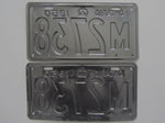 1950 YOM Clear Ontario License Plates
