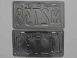 1950 YOM Clear Ontario License Plates