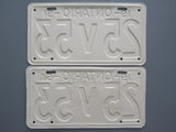 1951 YOM Clear Ontario License Plates