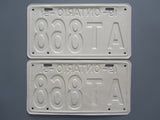 1951 YOM Clear Ontario License Plates