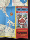1951 Ontario Road Map - Supertest
