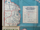 1952 Ontario Road Map - Texaco