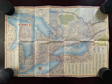 1953 Ontario Road Map - Shell