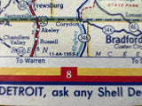 1953 Ontario Road Map - Shell