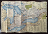 1953 Ontario Road Map - Cities Service