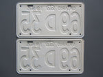 1954 YOM Clear Ontario License Plates