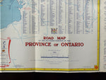 1954 Ontario Official Government Road Map