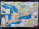 1954 Ontario Road Map - Supertest