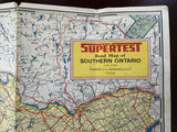 1954 Ontario Road Map - Supertest