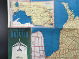 1954 Ontario Road Map - Supertest