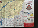 1954 Ontario Road Map - Supertest