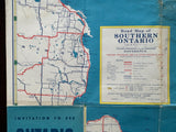 1956 Ontario Road Map - White Rose