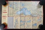 1955 Ontario Road Map - Shell