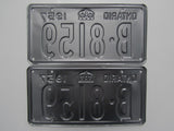 1957 YOM Clear Ontario License Plates
