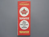 1957 Ontario Road Map - Supertest