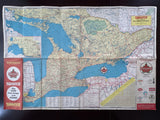 1957 Ontario Road Map - Supertest