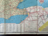 1957 Ontario Road Map - Supertest