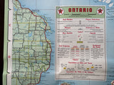 1957 Ontario Road Map - Texaco