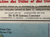 1957 Ontario Road Map - Texaco