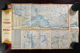 1958 Ontario Road Map - Shell