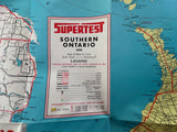 1958 Ontario Road Map - Supertest