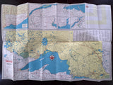 1958 Ontario Road Map - Supertest