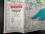 1958 Ontario Road Map - Supertest