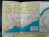 1958 Ontario Road Map - Supertest