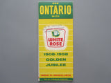 1958 Ontario Road Map - White Rose