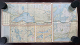 1958 Ontario Road Map - White Rose