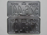 1959 YOM Clear Ontario License Plates