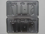 1959 YOM Clear Ontario License Plates