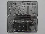 1959 YOM Clear Ontario License Plates