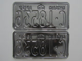 1959 YOM Clear Ontario License Plates