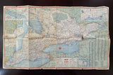 1959 Ontario Road Map - Supertest