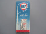 1960 Ontario Road Map - Fina