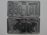 1961 YOM Clear Ontario License Plates