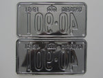 1961 YOM Clear Ontario License Plates