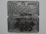 1961 YOM Clear Ontario License Plates