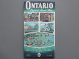 1961 Ontario Official Government Road Map