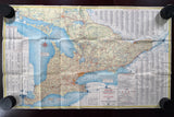 1961 Ontario Official Government Road Map