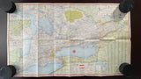 1961 Ontario Road Map - Supertest