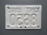 1962 YOM Clear Ontario Motorcycle License Plate
