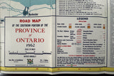 1962 Ontario Official Government Road Map