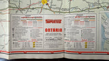 1962 Ontario Road Map - Supertest