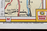 1962 Ontario Road Map - White Rose