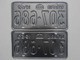 1963 YOM Clear Ontario License Plates
