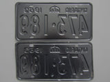 1963 YOM Clear Ontario License Plates